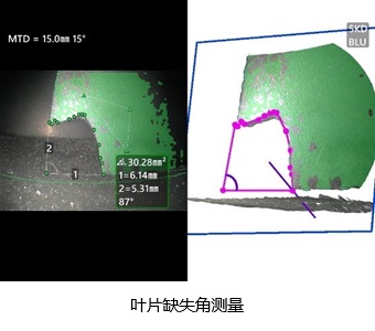 葉片缺失角測(cè)量